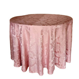 Toalha em Jacquard Rosê Gold redonda 2,60 cm de diâmetro.