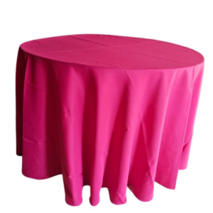 Toalha redonda em Oxford Rosa Pink 2,60 m de diâmetro.
