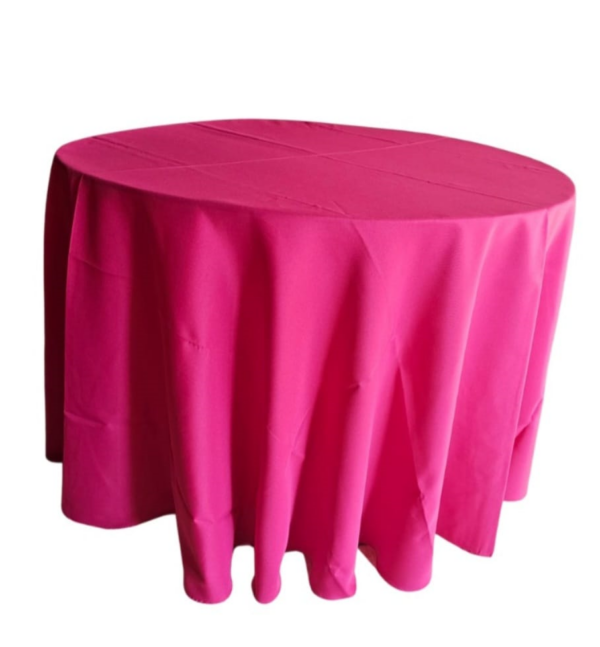 Toalha redonda em Oxford Rosa Pink 2,60 m de diâmetro.